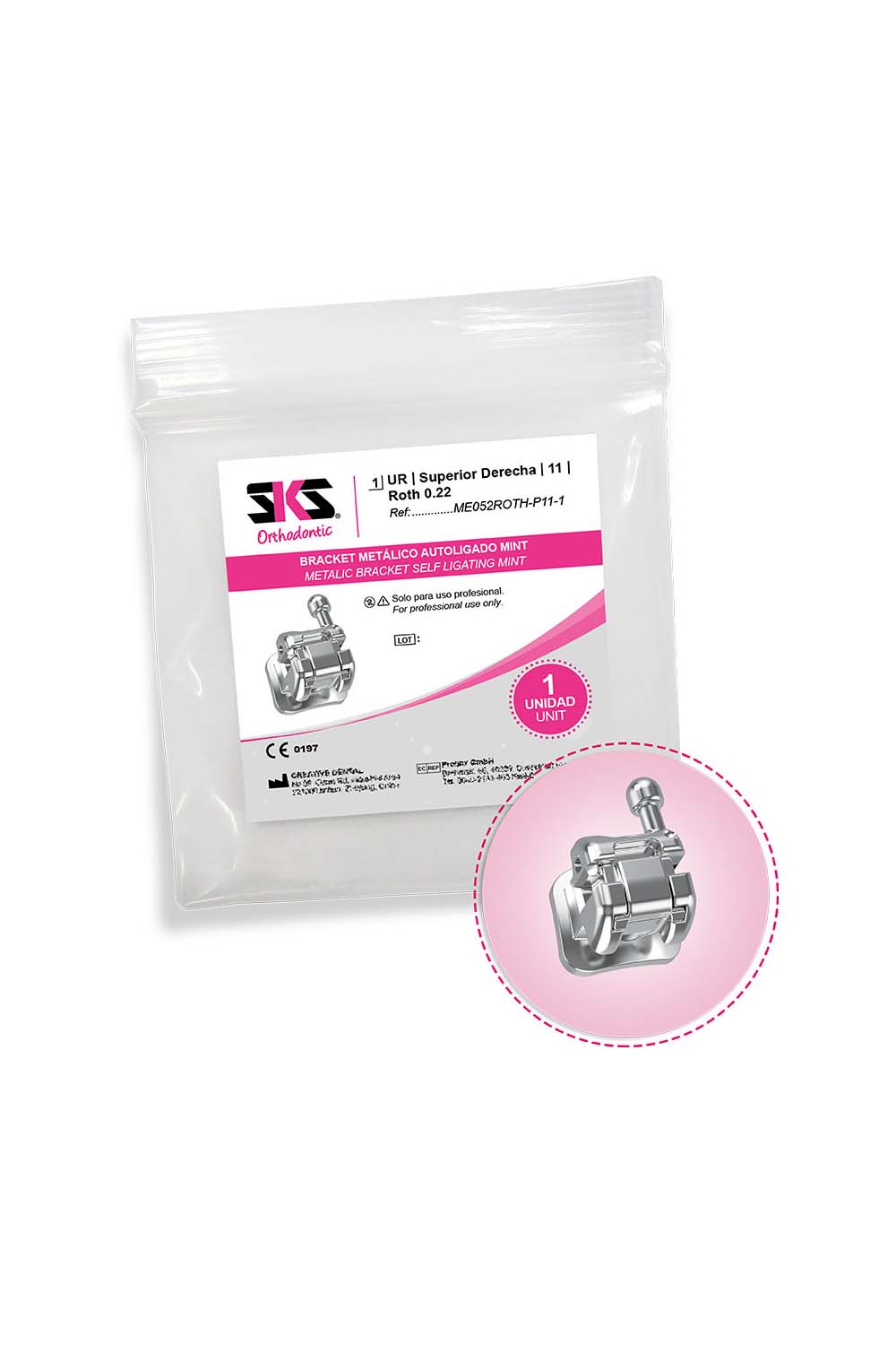 Bracket Metálico Autoligado MINT ROTH - Bionexum Dental Solutions