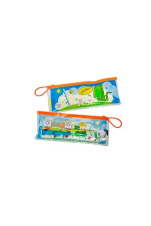 Estojo Escolar Dragão Kike Toys com conteúdo